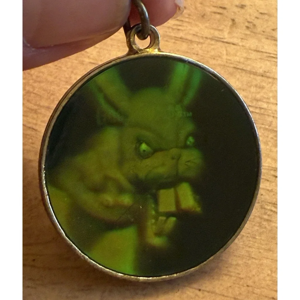 Vintage Round Goosebumps Charm, Hologram on‎ back Rare